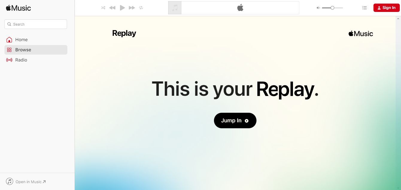 Captura de tela mostrando Este é o seu Replay no navegador