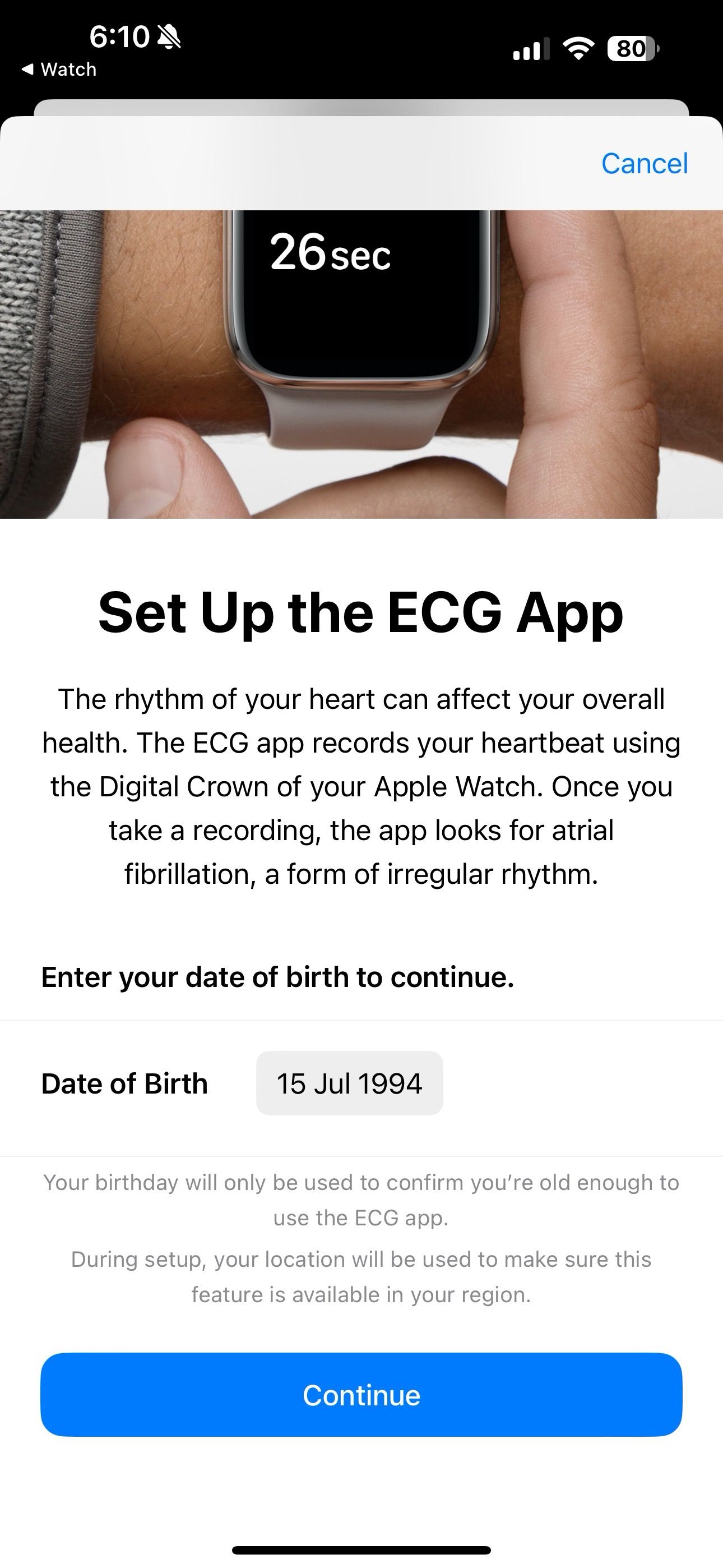 Configure o ECG no Apple Watch