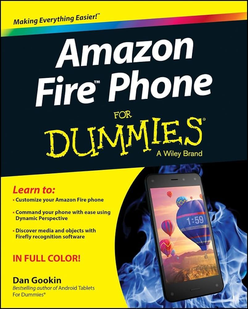 Uma renderização da capa do livro Amazin Fire Phone for Dummies
