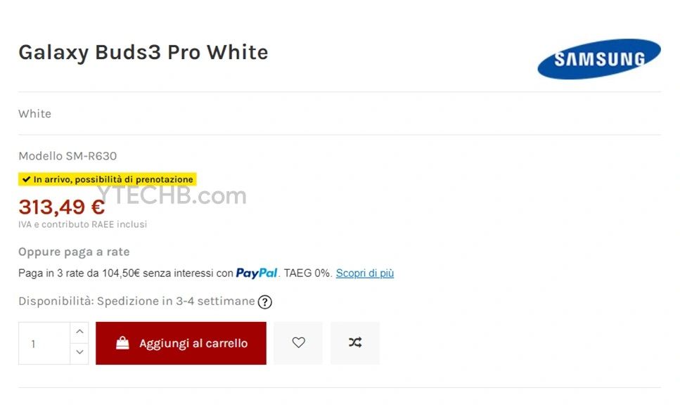 Preço vazado do Galaxy Buds 3 Pro