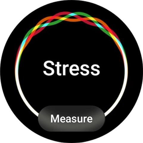 Captura de tela mostrando como medir o estresse no Samsung Galaxy Watch 6