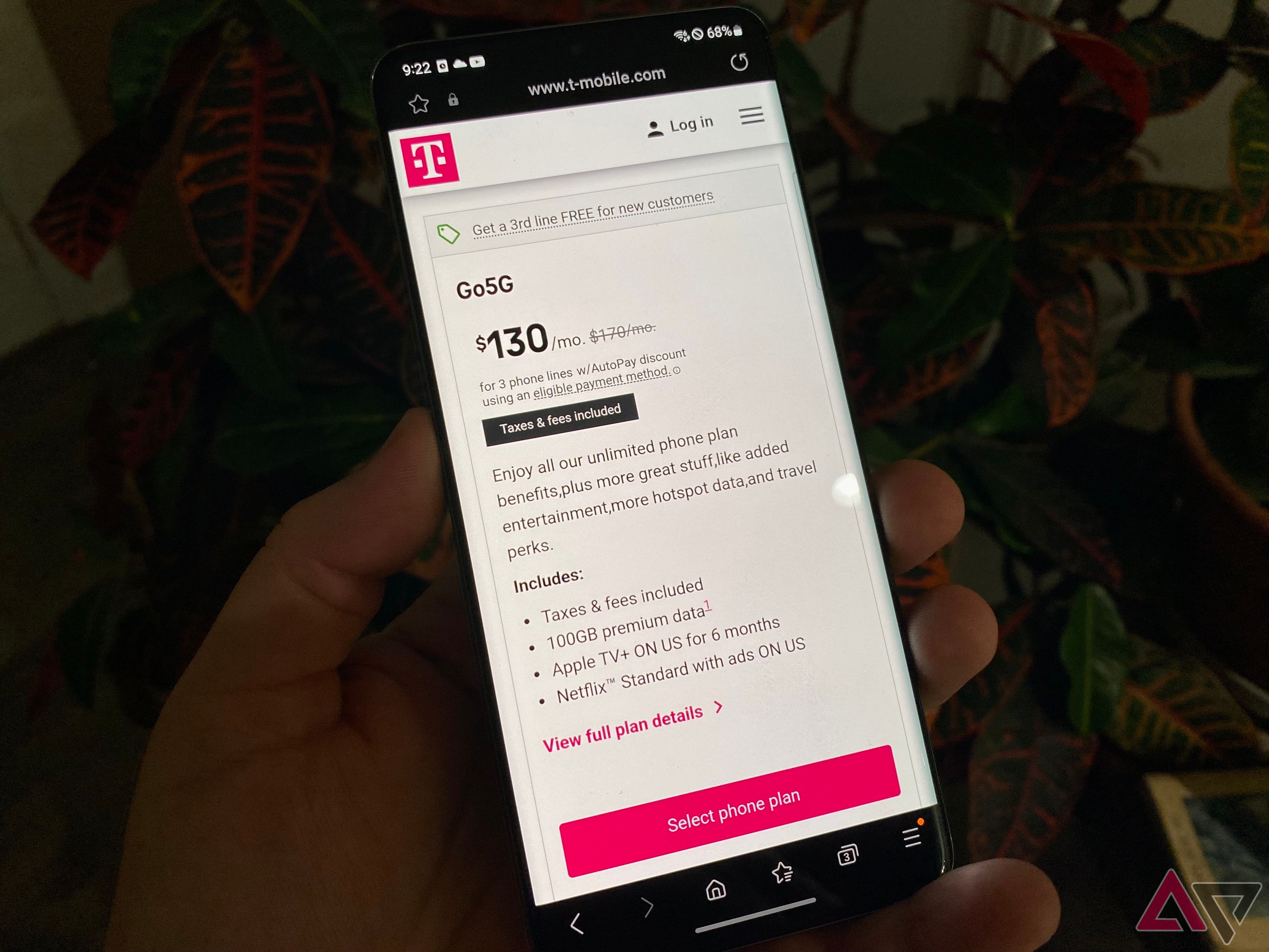 T-Mobile planeja telefone Galaxy Go5G na mão