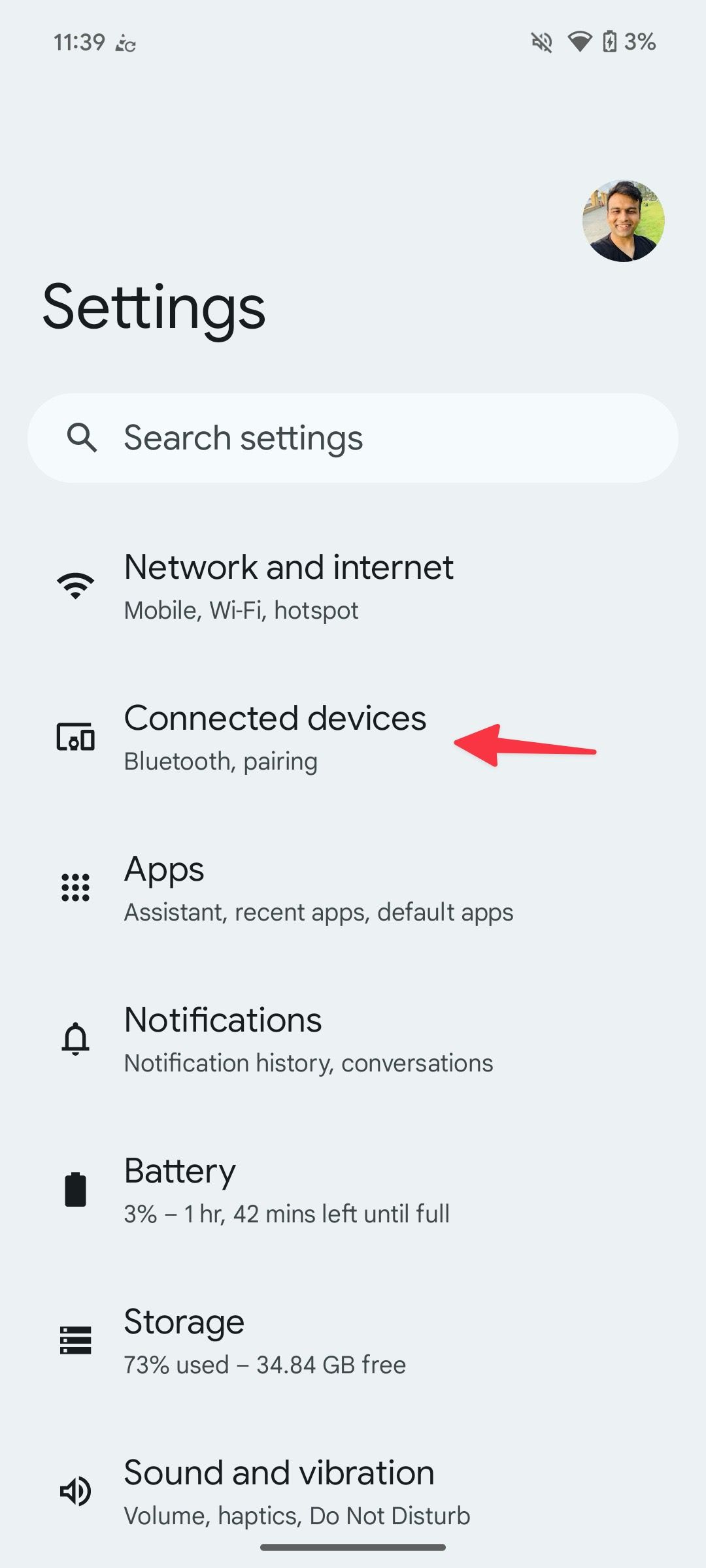 dispositivos conectados no Android