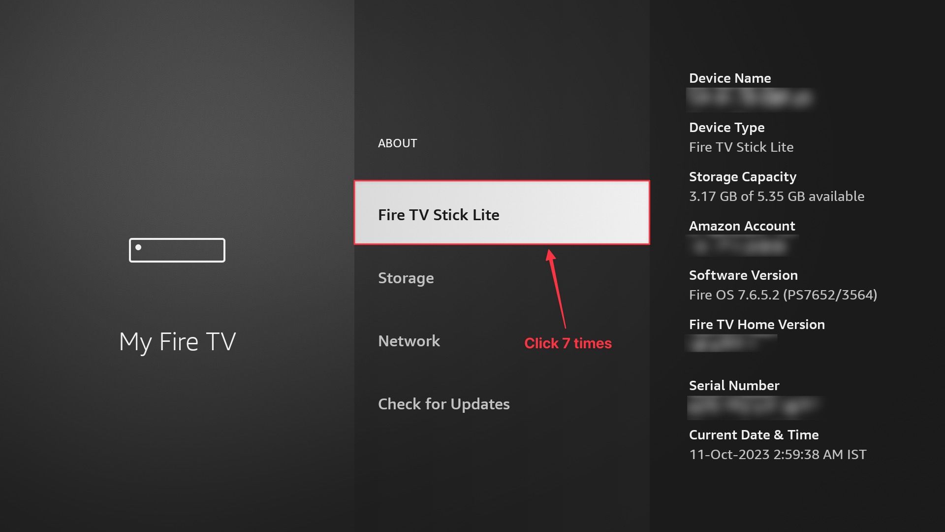 Habilitar opções de desenvolvedor na Fire TV