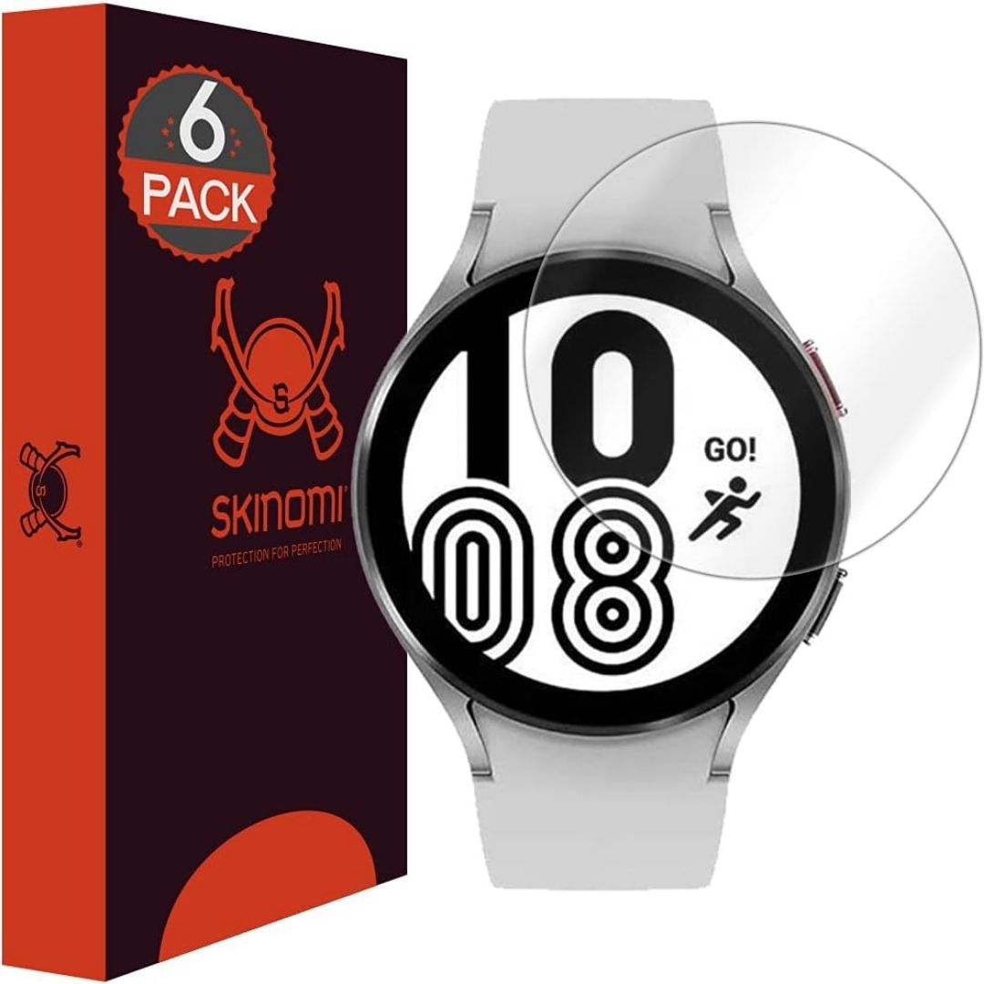 Skinomi TechSkin para Galaxy Watch FE em um fundo branco