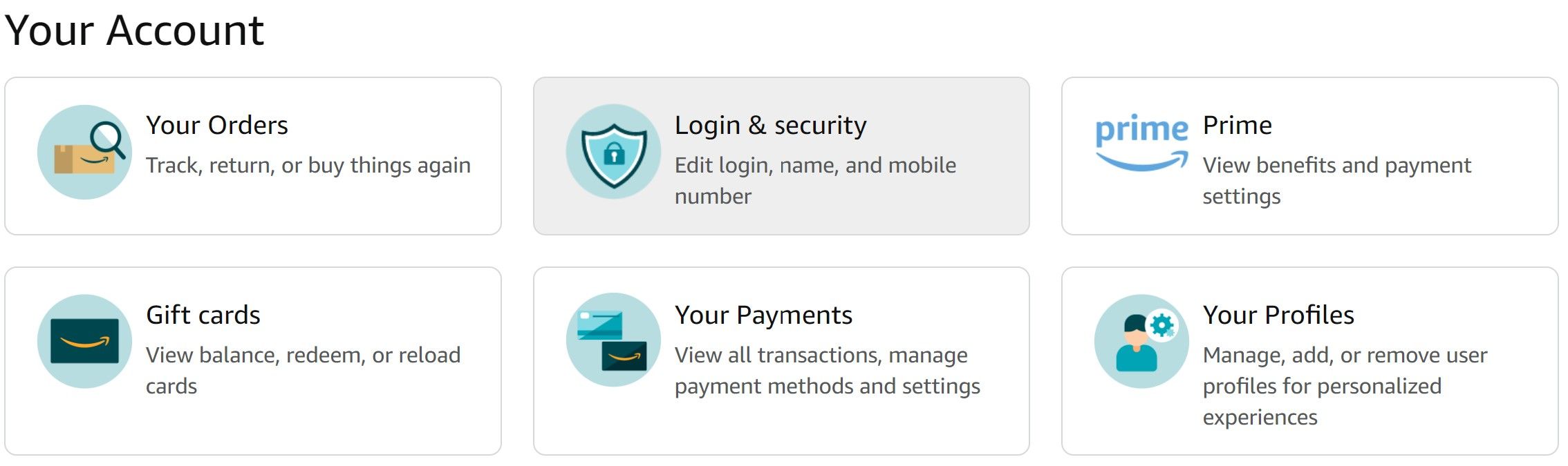 Botão de login e segurança do site de compras da Amazon para desktop em destaque