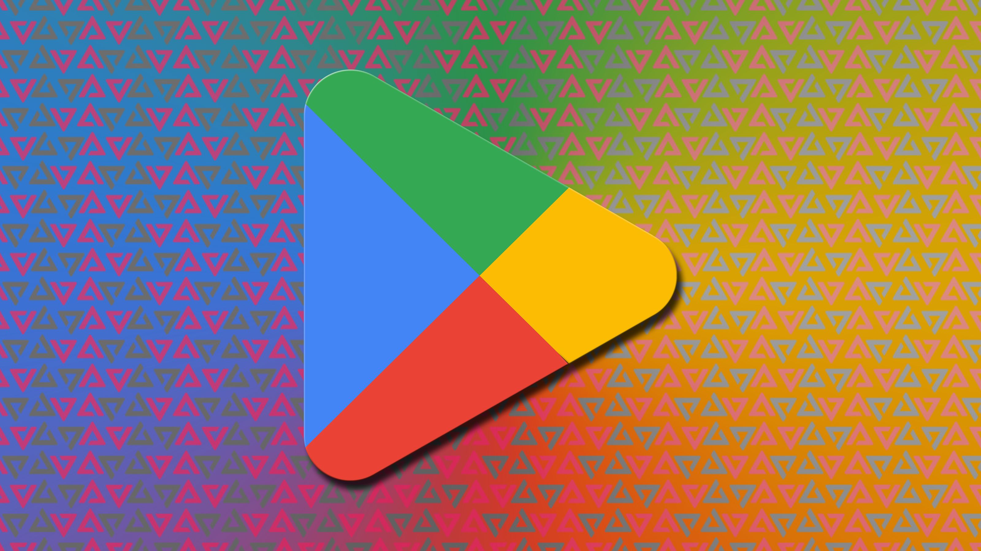 Logotipo da Play Store sobre o campo dos logotipos da AP