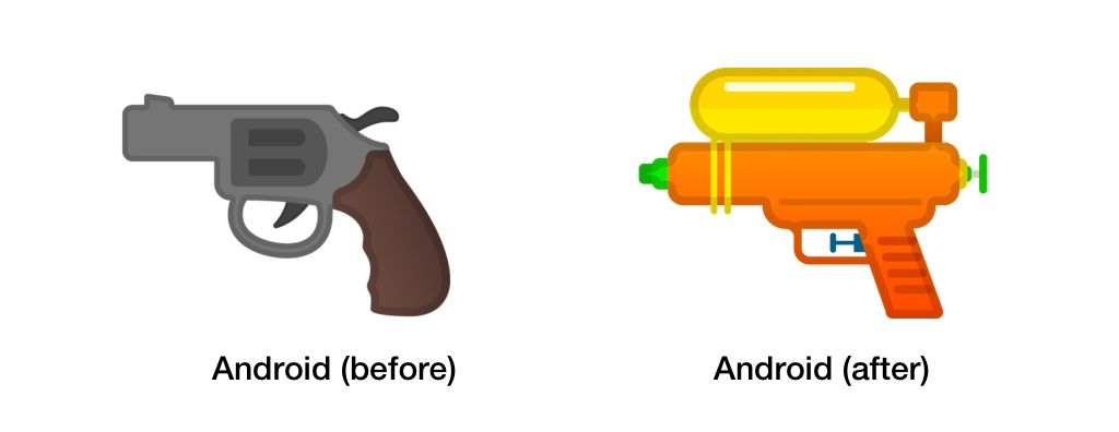 android-pistola-emoji-antes-depois