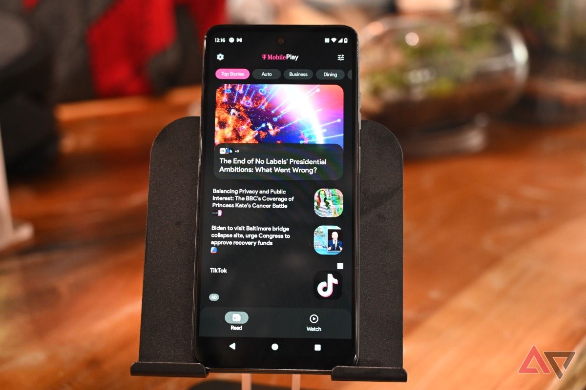 Captura de tela do Moto G 5G Aplicativos T-Mobile