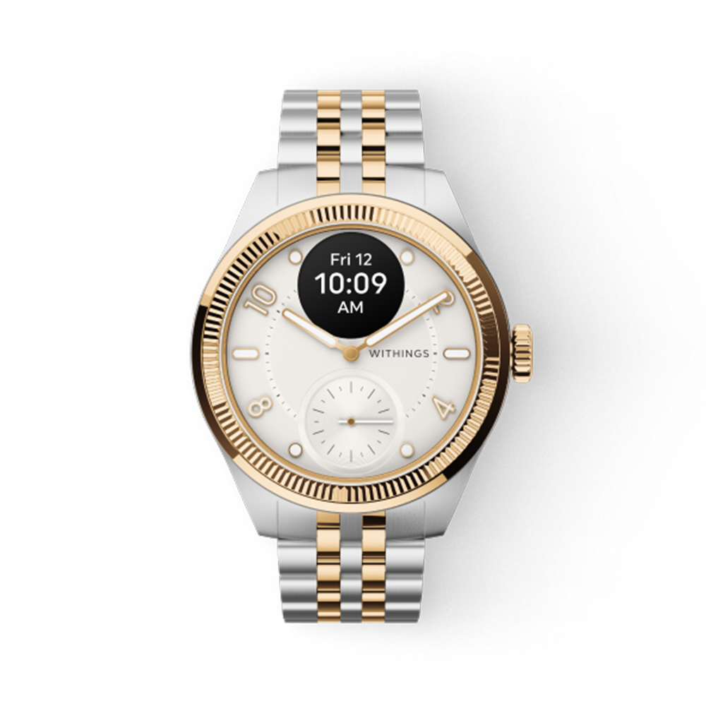 ScanWatch Nova Brilliant 39mm Prata e Ouro