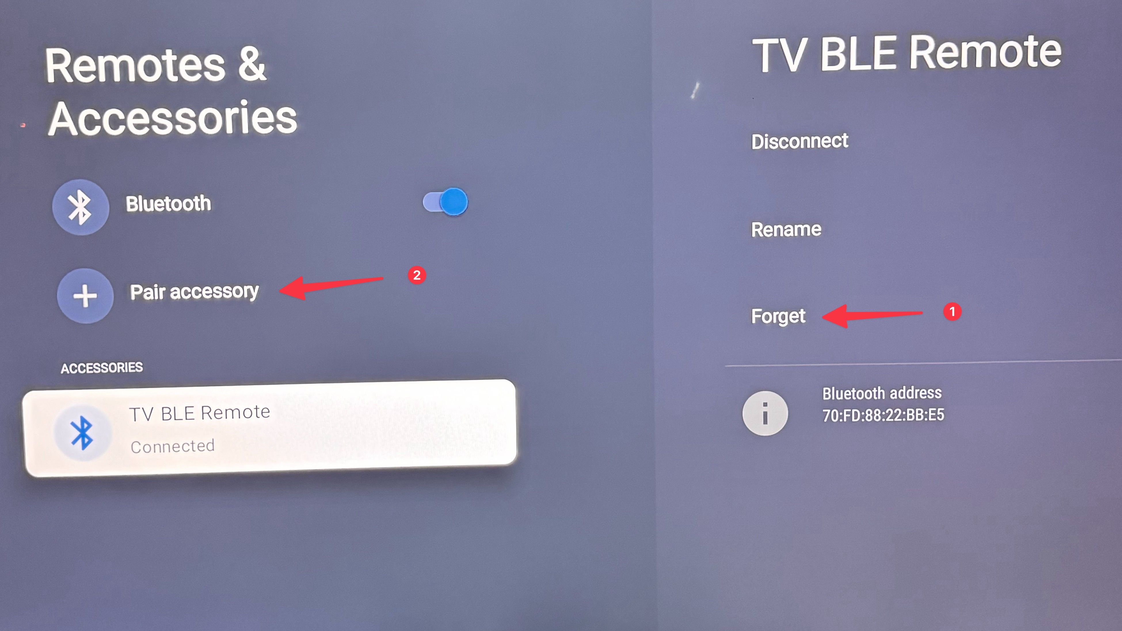 esqueça o controle remoto do Google TV nas configurações do Google TV