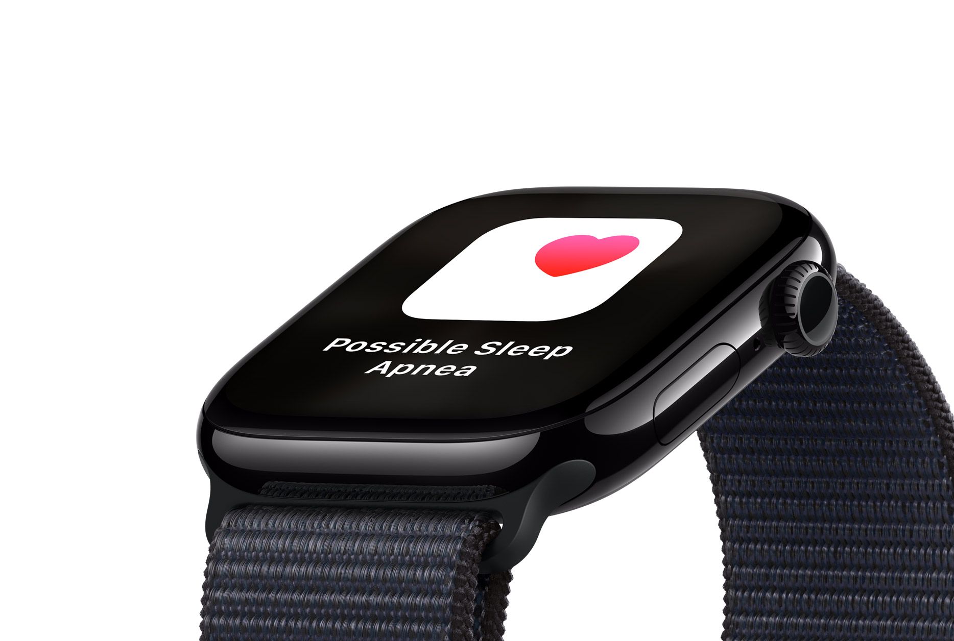 Um Apple Watch lendo Possível Apneia do Sono