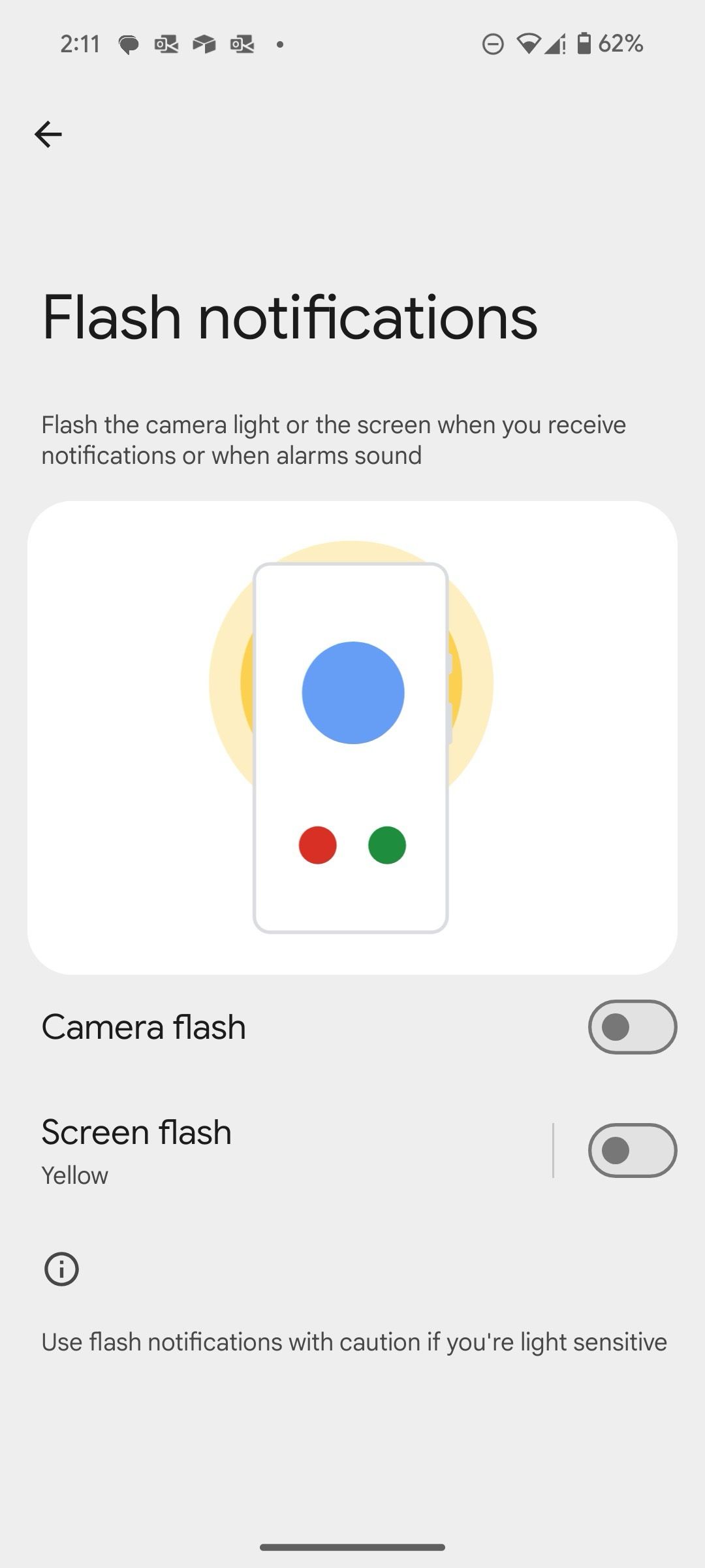 Desativar notificações de flash no Pixel 9 Pro Fold