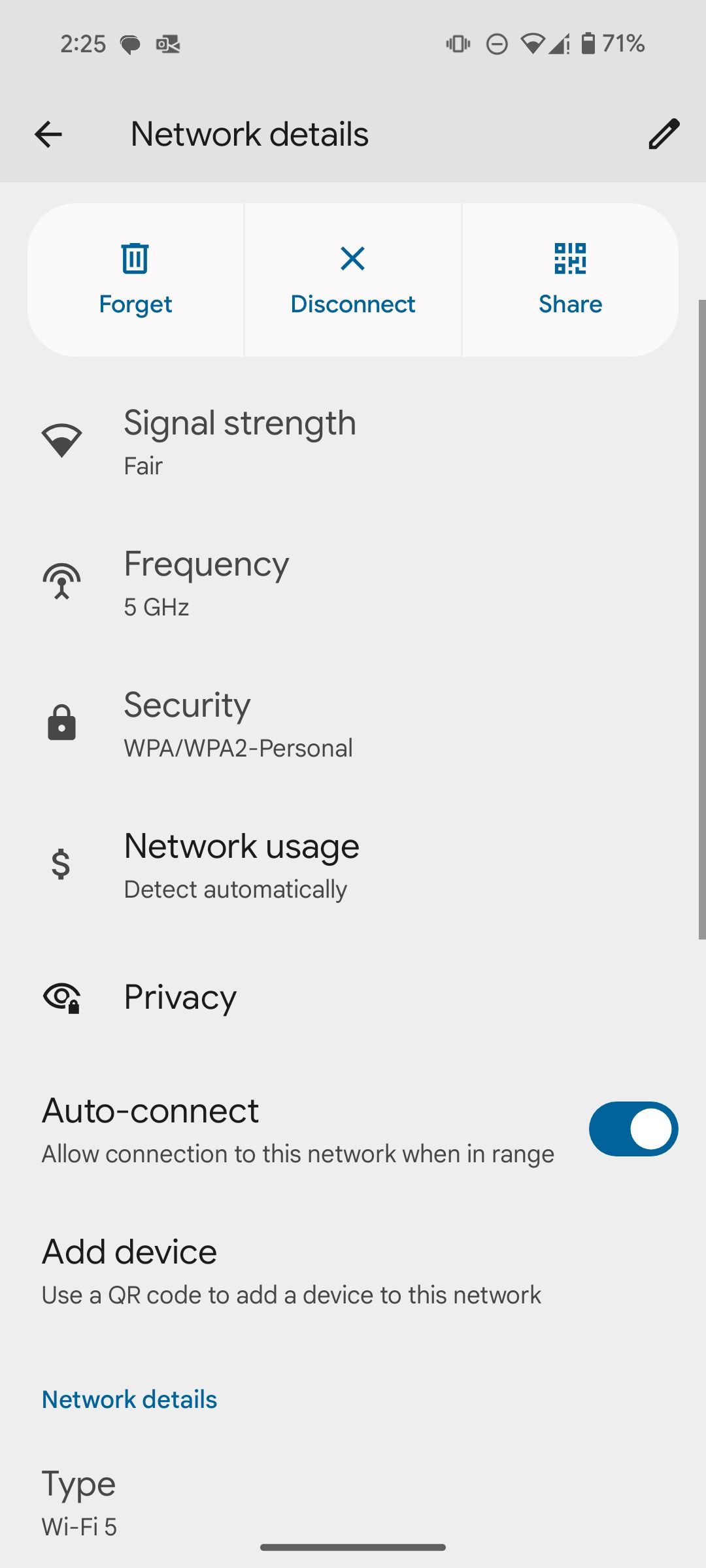 Configurações de Wi-Fi no Android 15