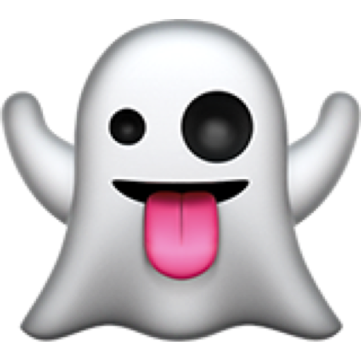 Imagem de emoji fantasma no iOS