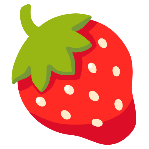 Imagem de emoji de morango no Android