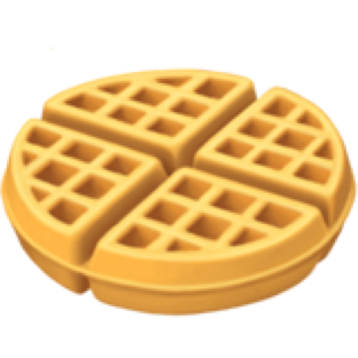 Imagem de emoji de waffle no iOS