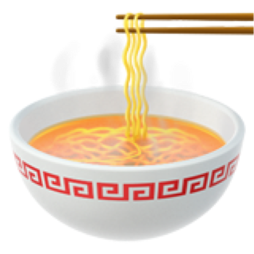 Imagem de emoji de ramen no iOS