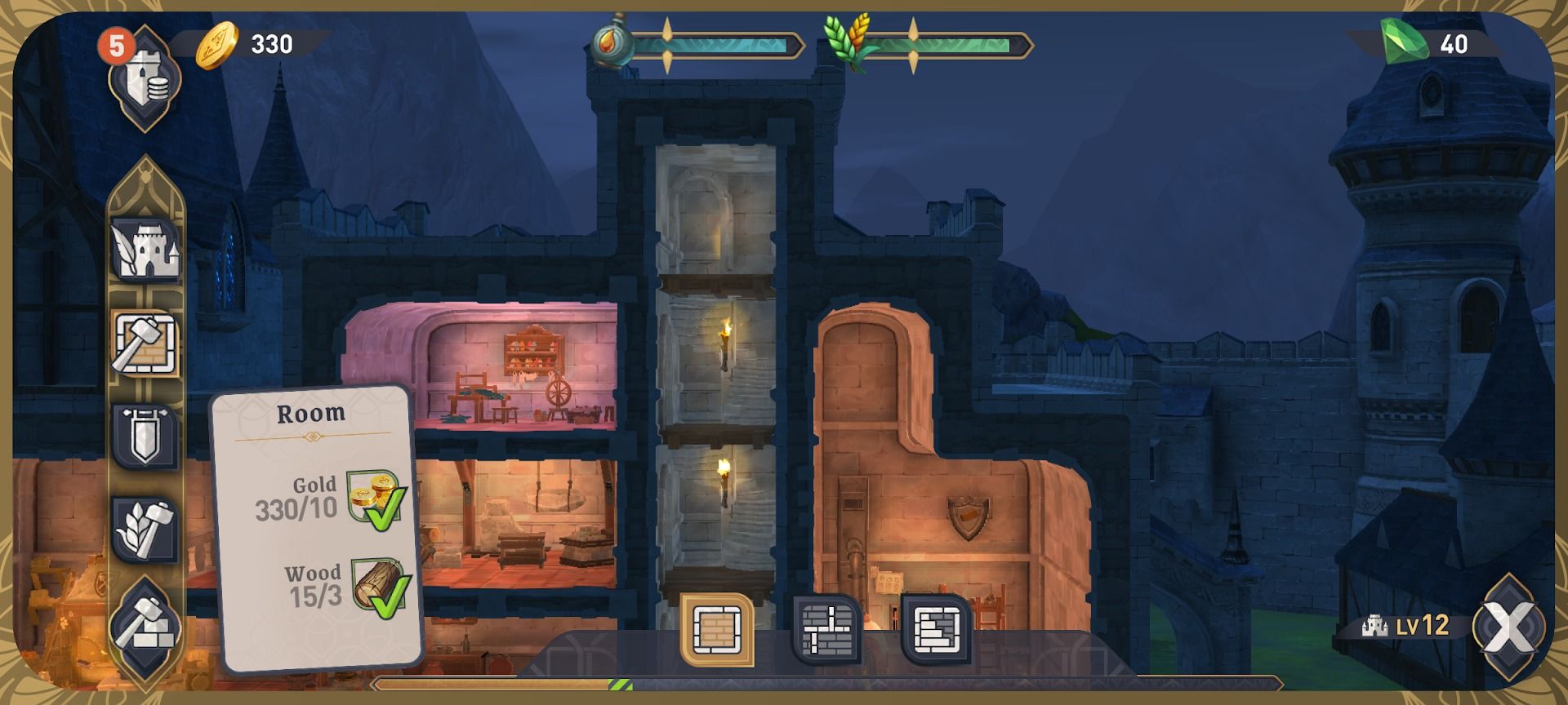 jogabilidade no jogo para celular the elder scrolls castles 