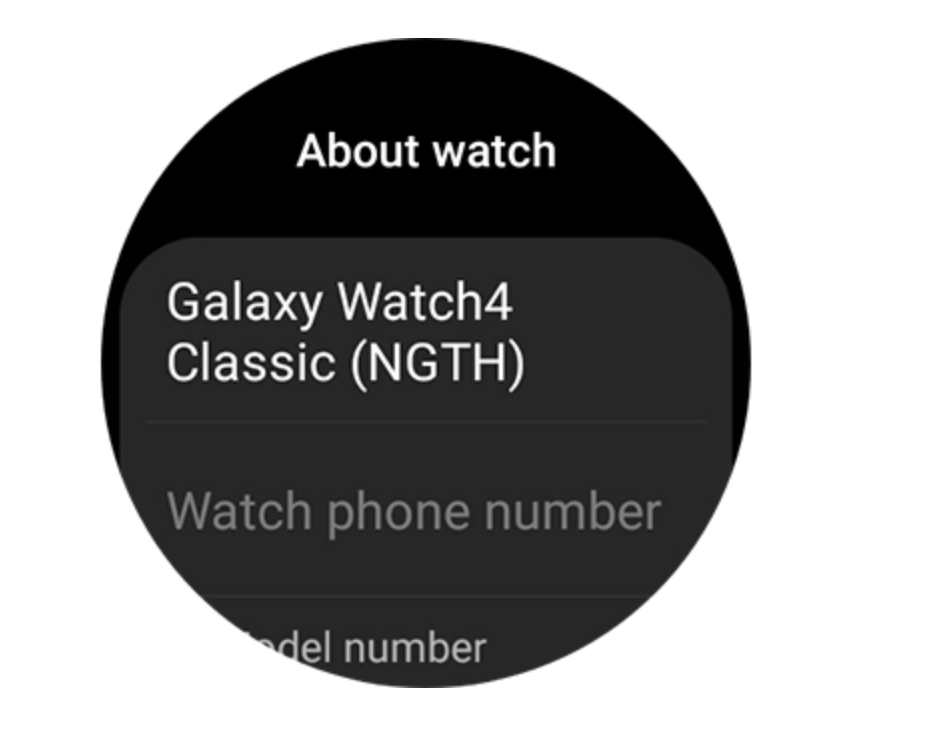 captura de tela do galaxy watch sobre a tela