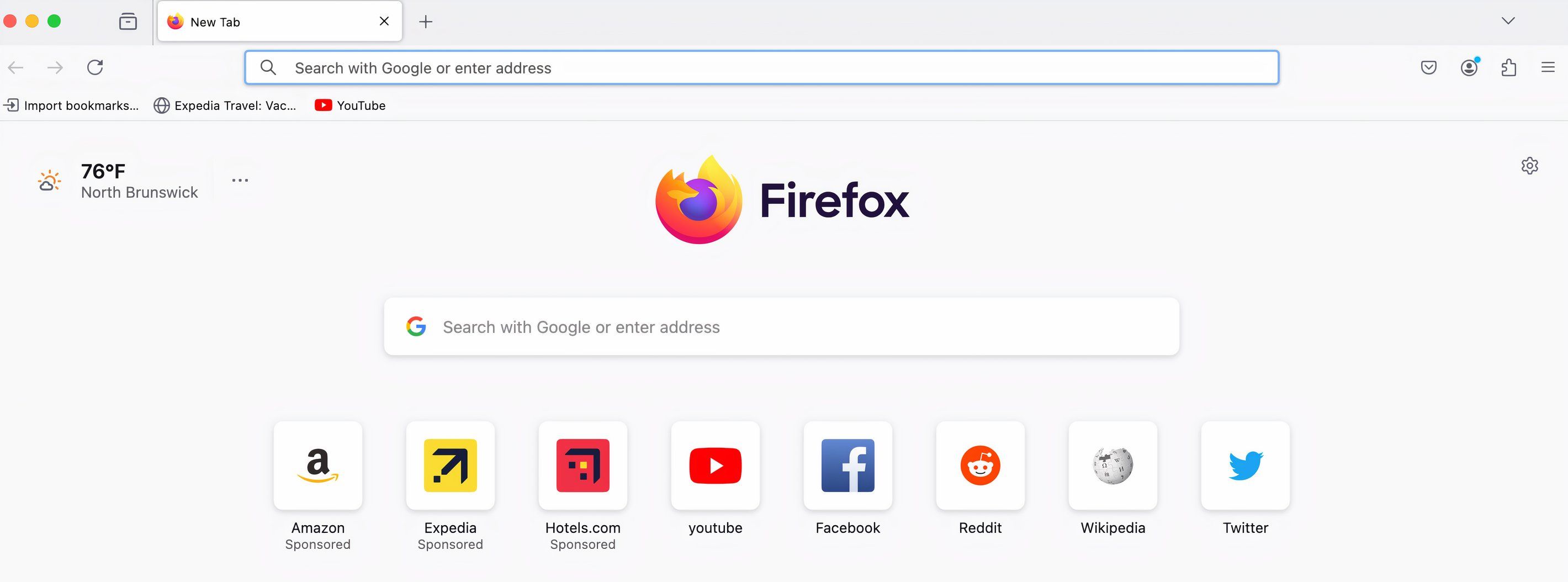 Abra o Firefox e selecione o menu de hambúrguer.