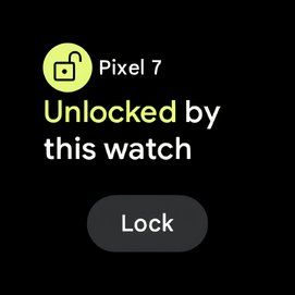 Uma notificação de desbloqueio de relógio em um Google Pixel Watch