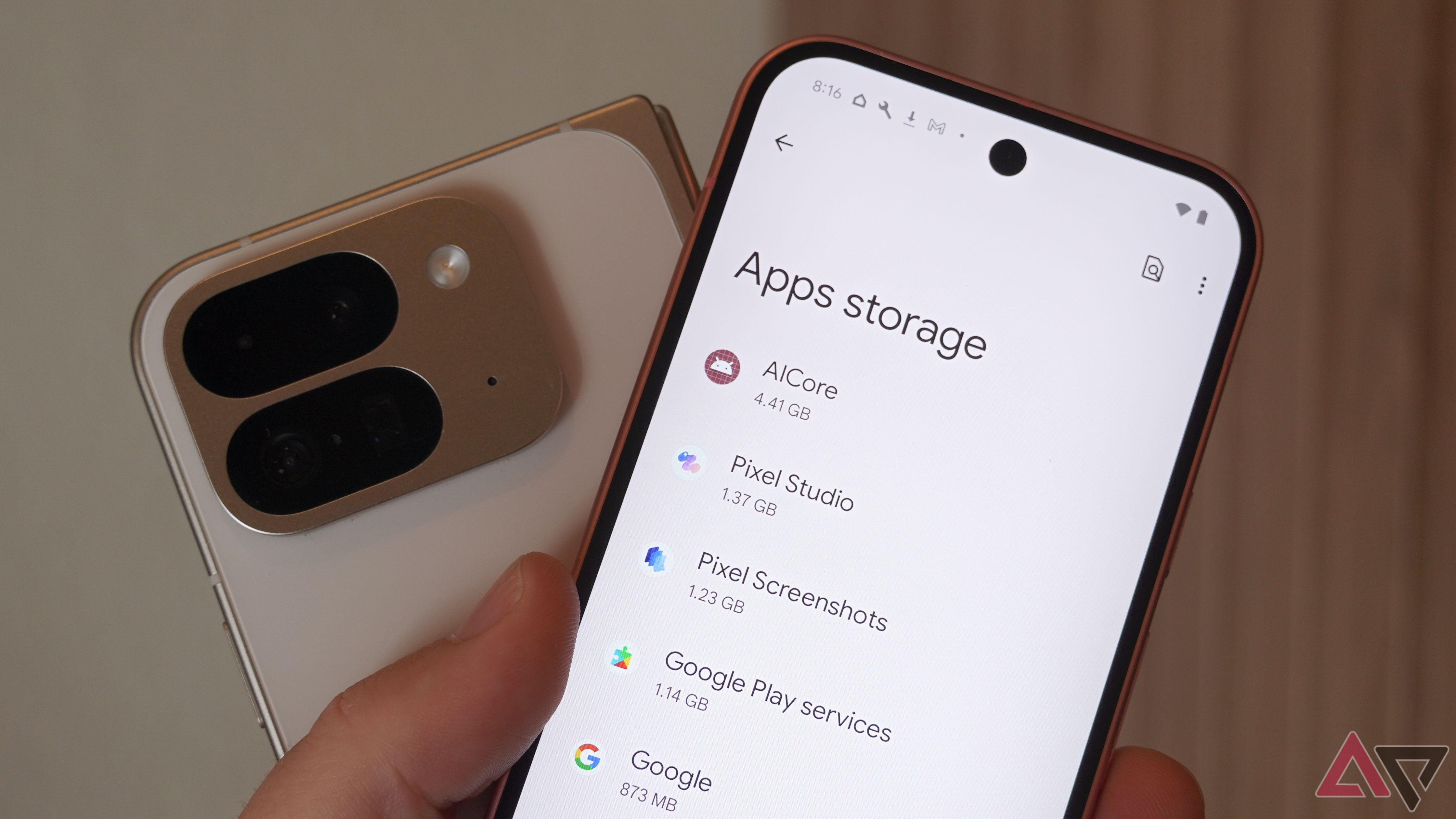 A página de armazenamento do aplicativo foi aberta em um Google Pixel 9.