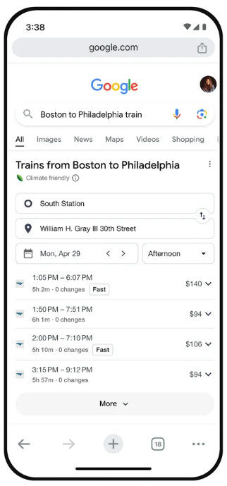 Trens-de-Boston-para-Filadélfia-Pesquisa no Google