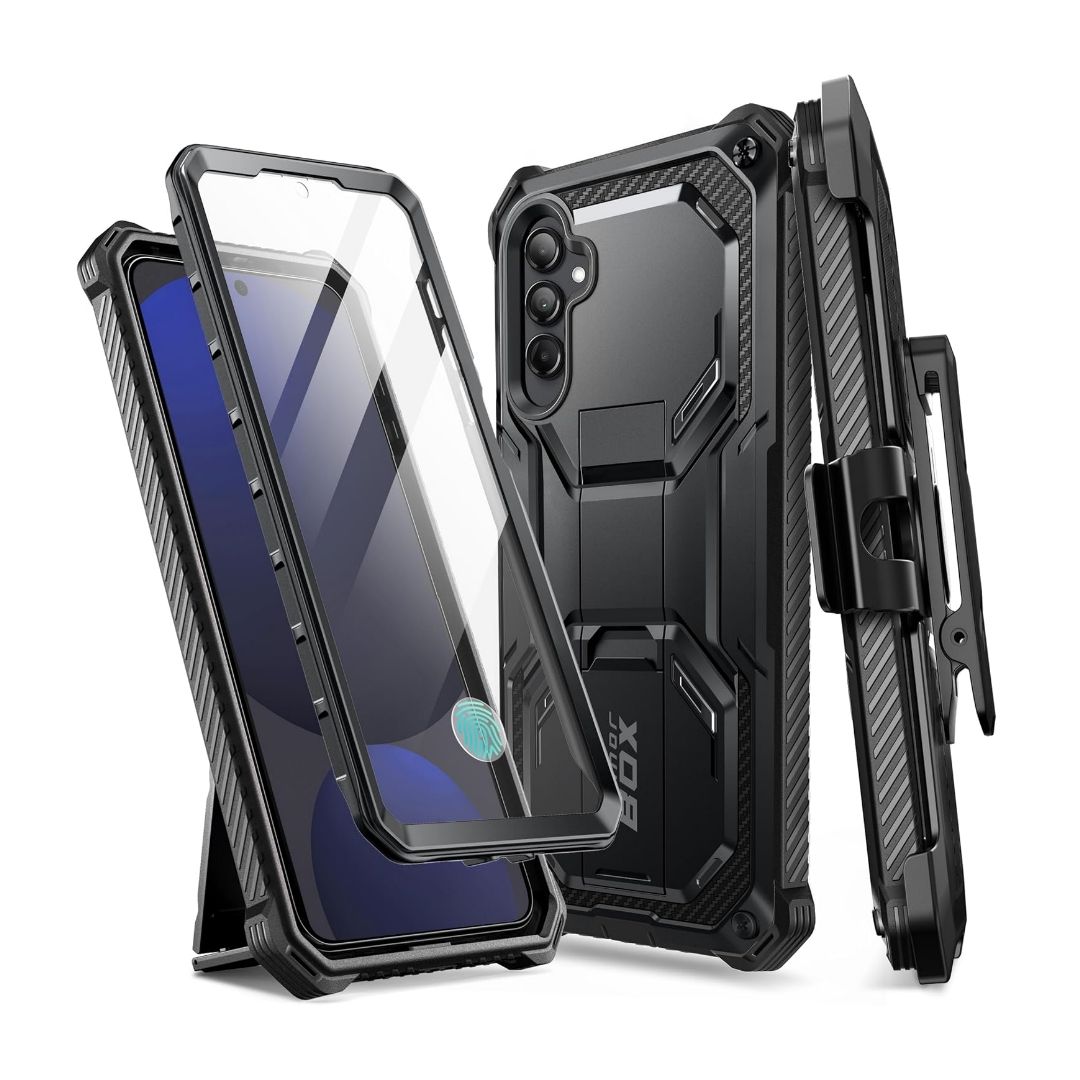 i-Blason Armorbox para Galaxy S24 FE, vistas frontal, traseira e lateral