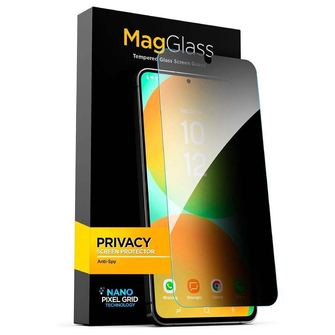 Uma renderização do protetor de tela MagGlass Privacy Galaxy S24 FE