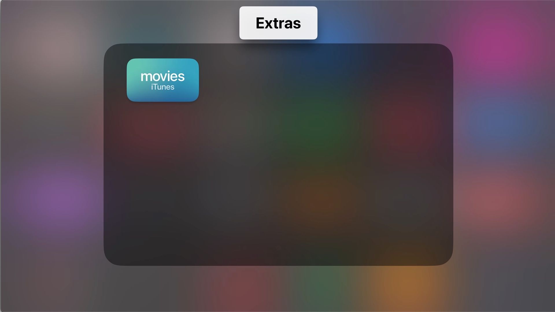 Uma nova pasta Extras na Apple TV