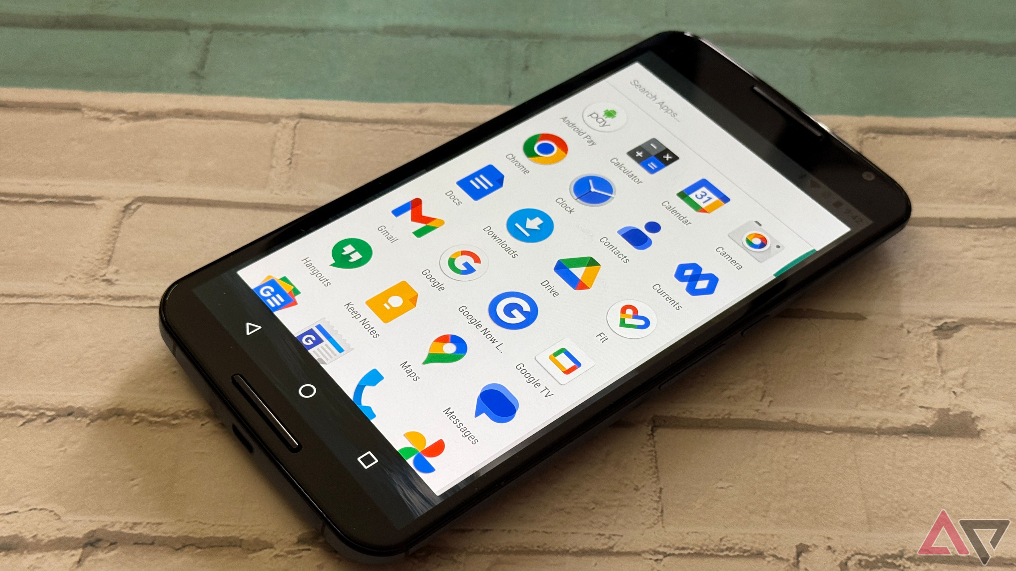 Gaveta de aplicativos no Google Nexus 6