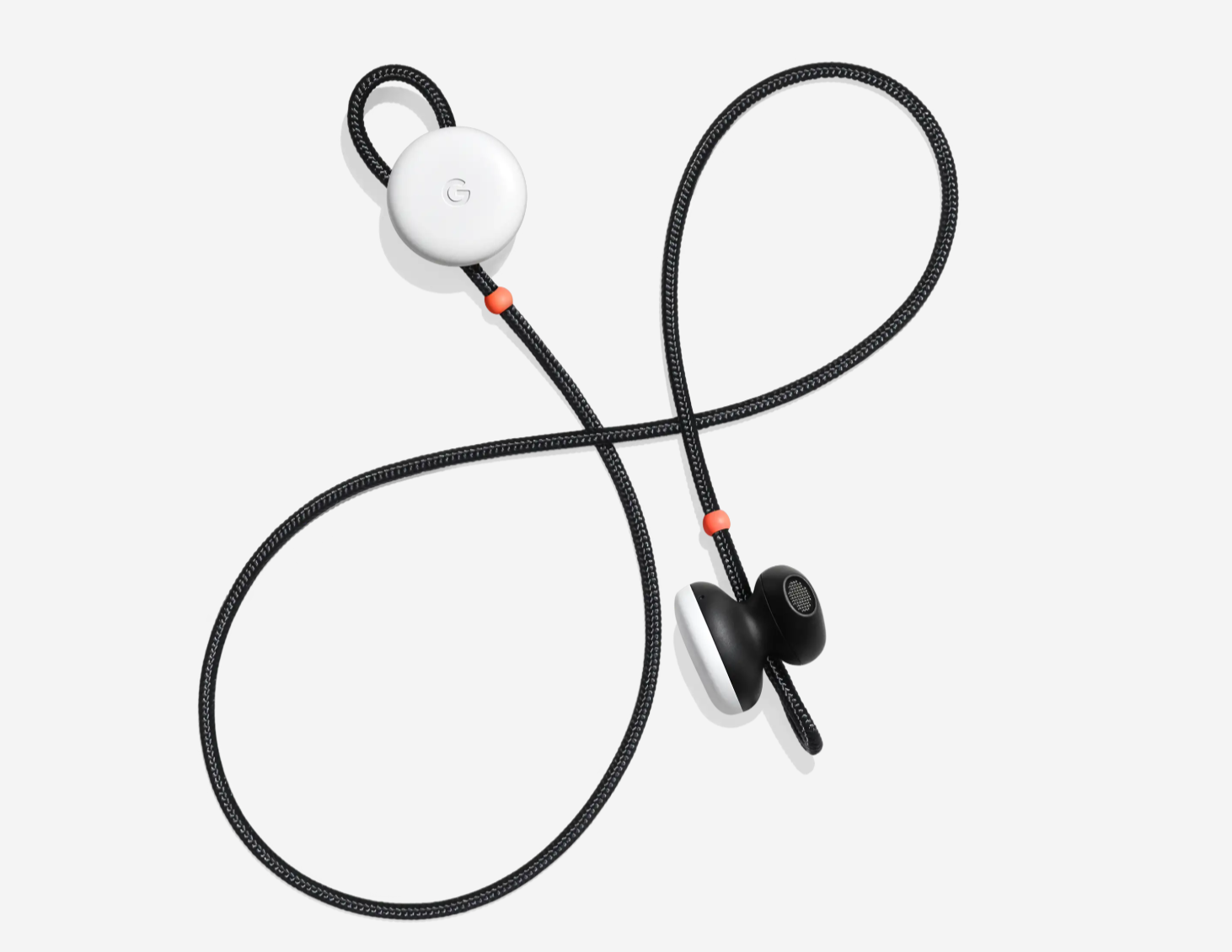 Os Pixel Buds 2017 em branco.