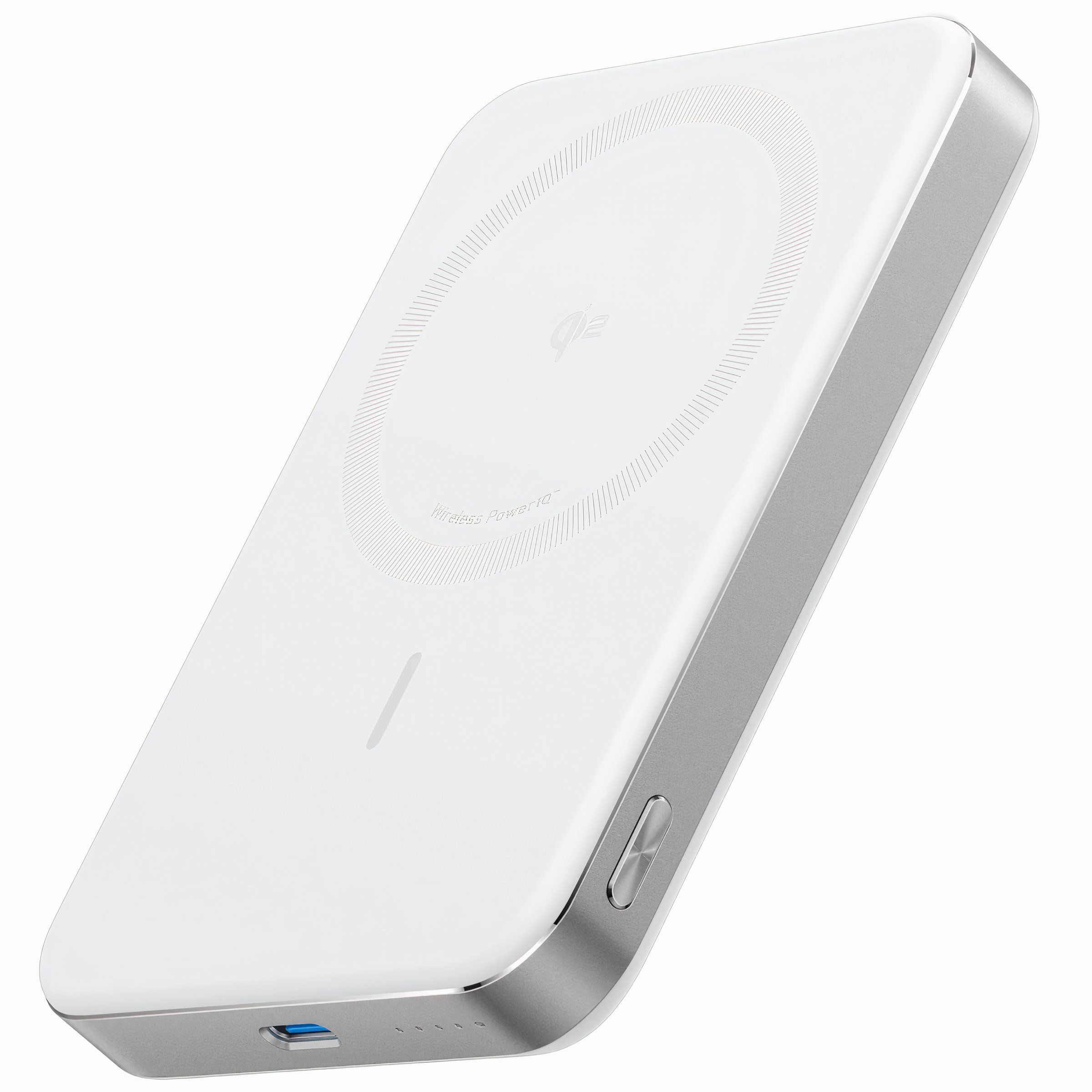 Anker MagGo Power Bank (10K, Slim) em quadrado de imagem de imprensa Aurora White