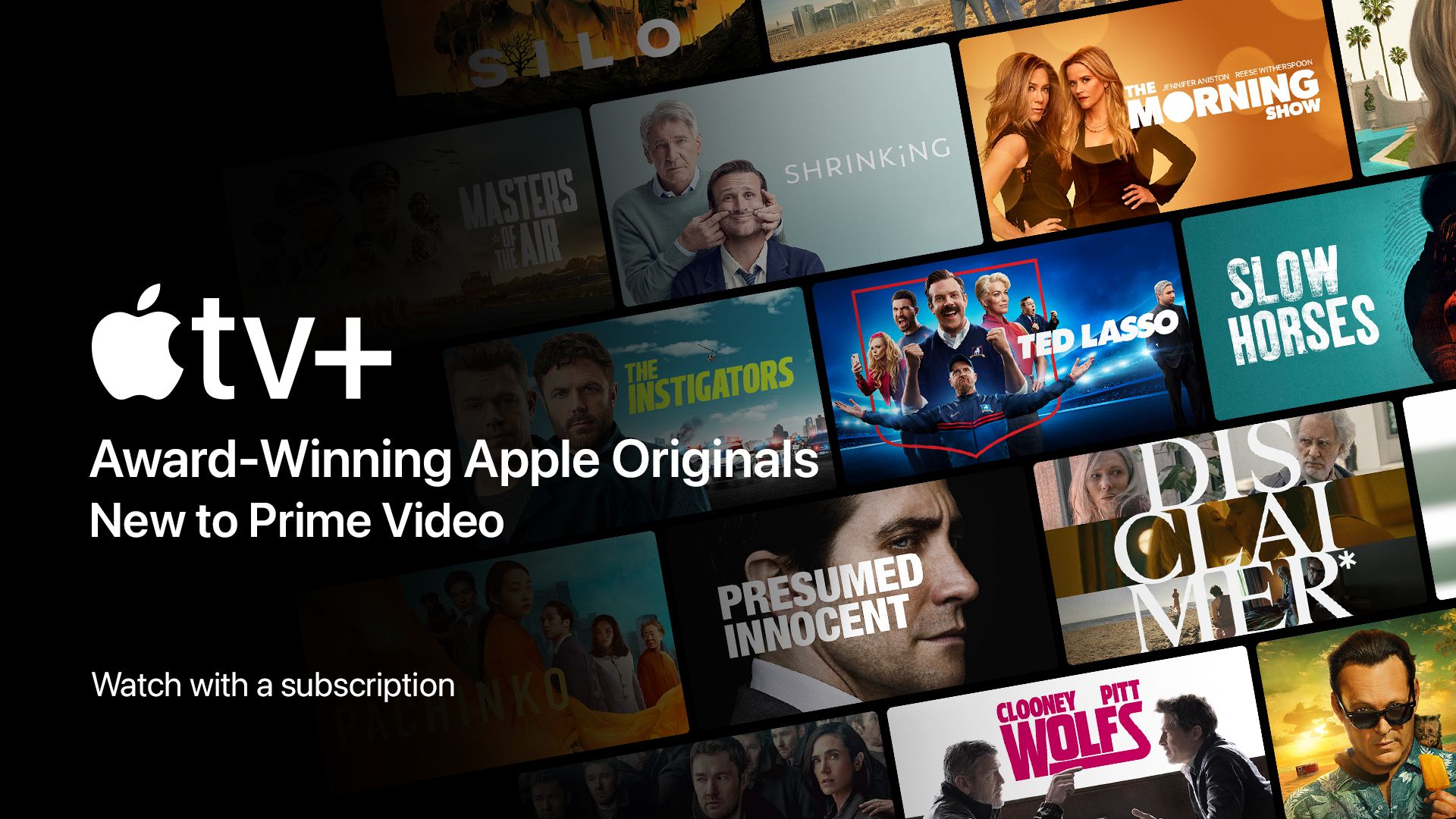 Pôster do Prime Video do Apple TV Plus chegando ao serviço