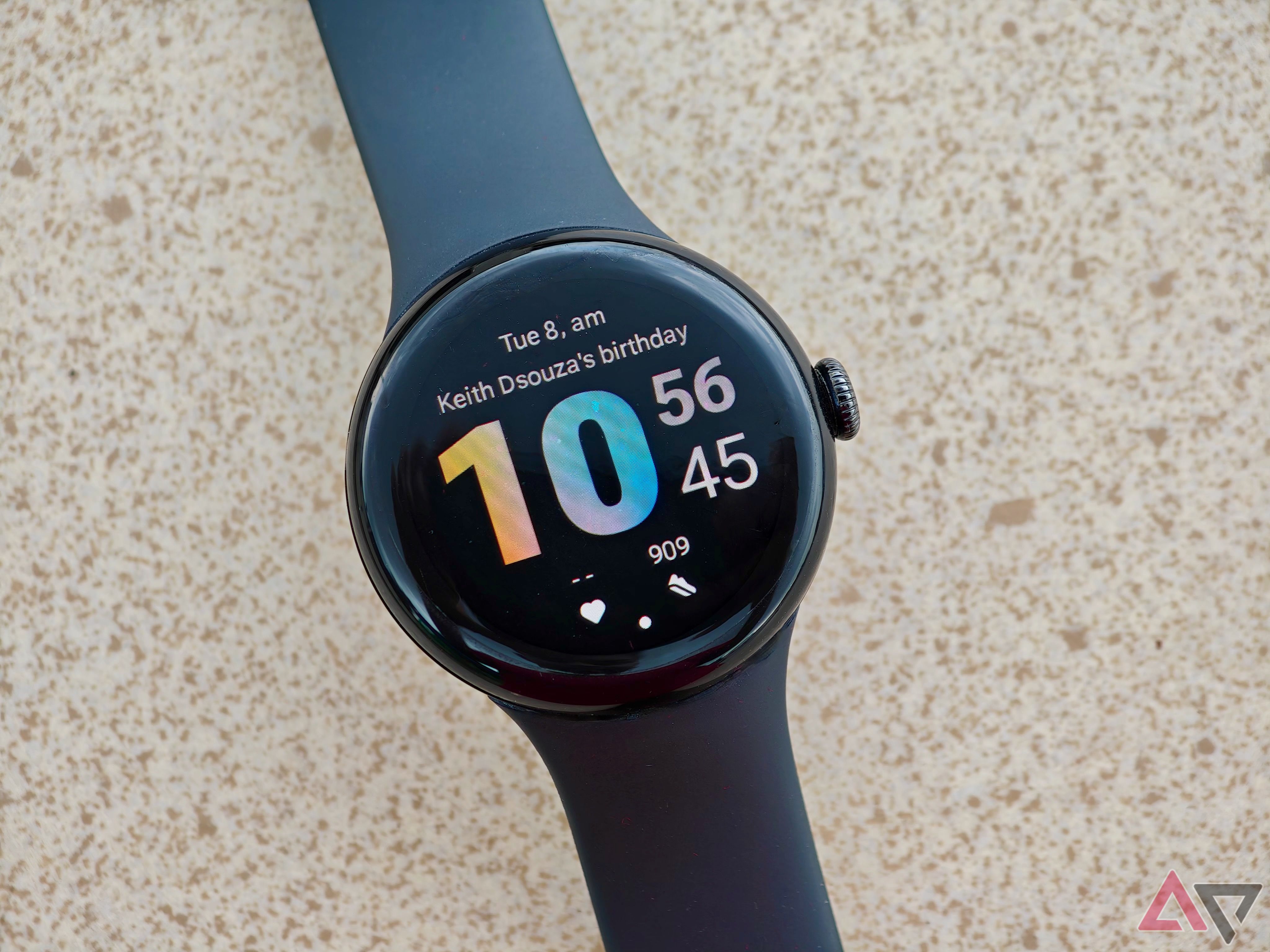 Mostrador gradiente no Google Pixel Watch 2