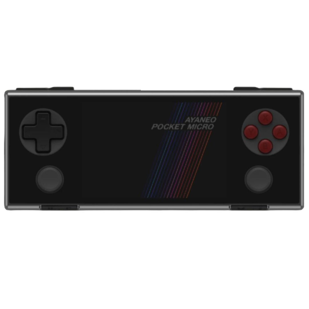 Console de jogos Black Ayaneo Pocket Micro em fundo branco