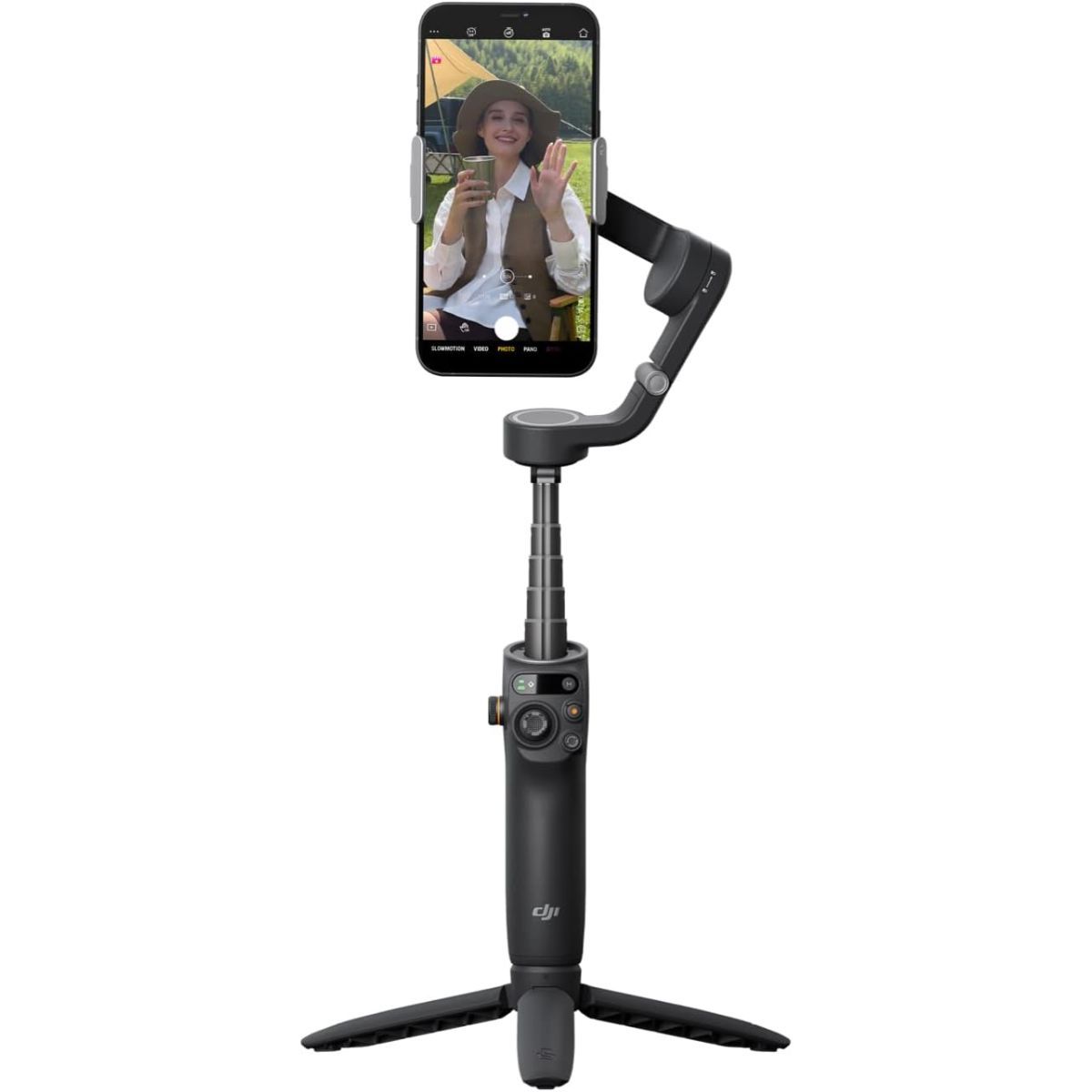 DJI Osmo Mobile 6 com celular em fundo branco