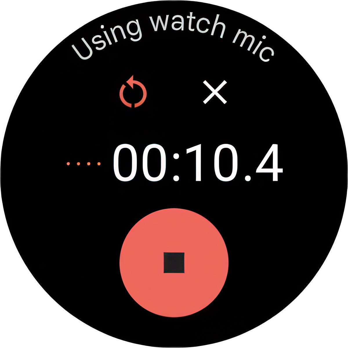 Uma captura de tela do aplicativo Google Pixel Watch 3 Recorder.