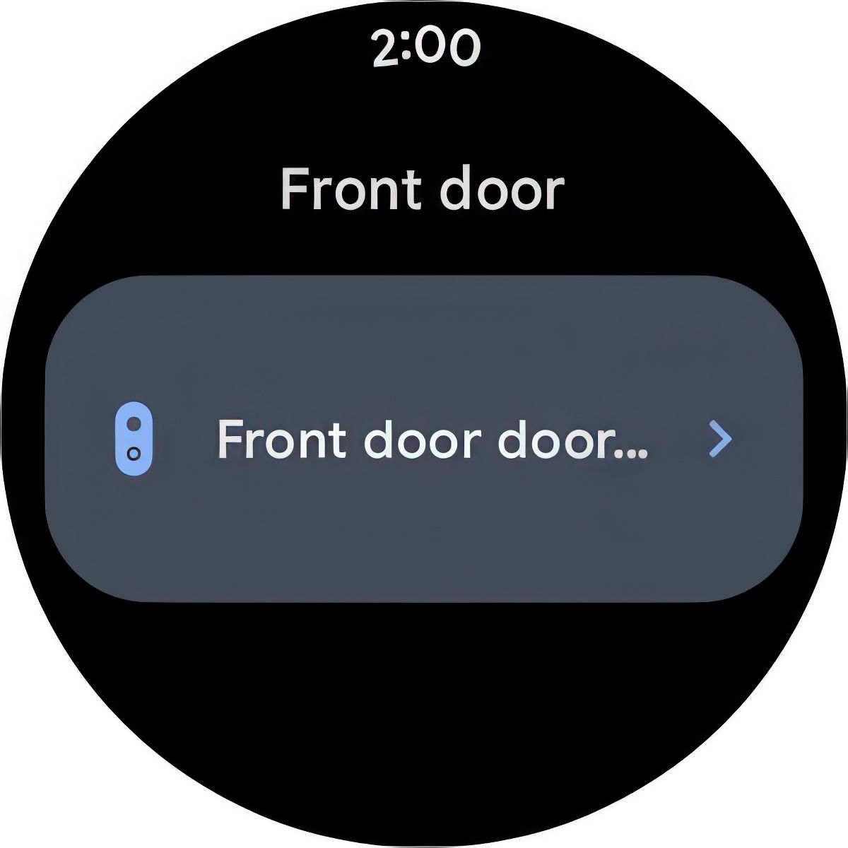 Uma captura de tela do Google Pixel Watch 3 com um bloco Google Nest Doorbell na tela.