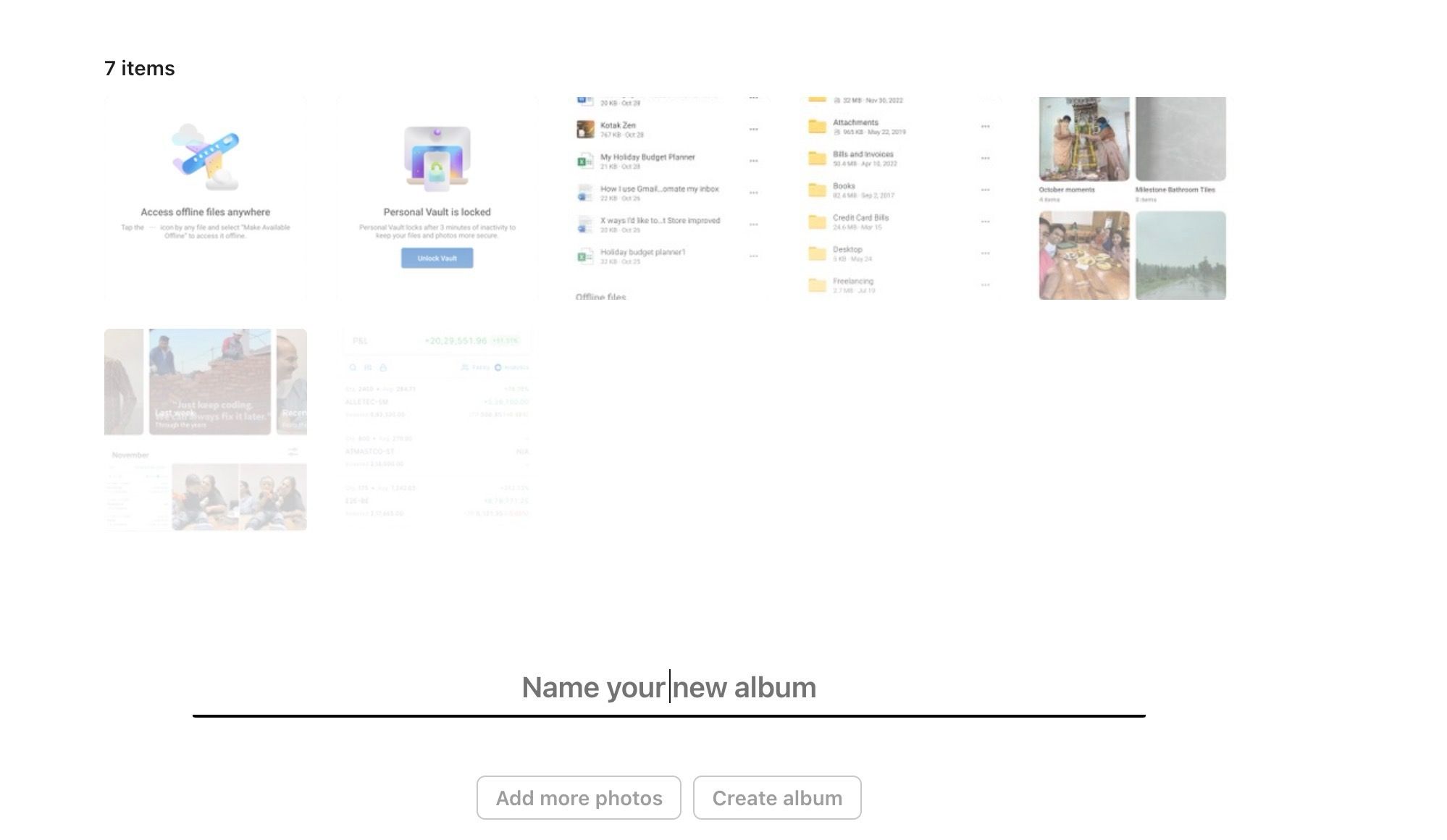 Nomeie seu novo álbum no OneDrive