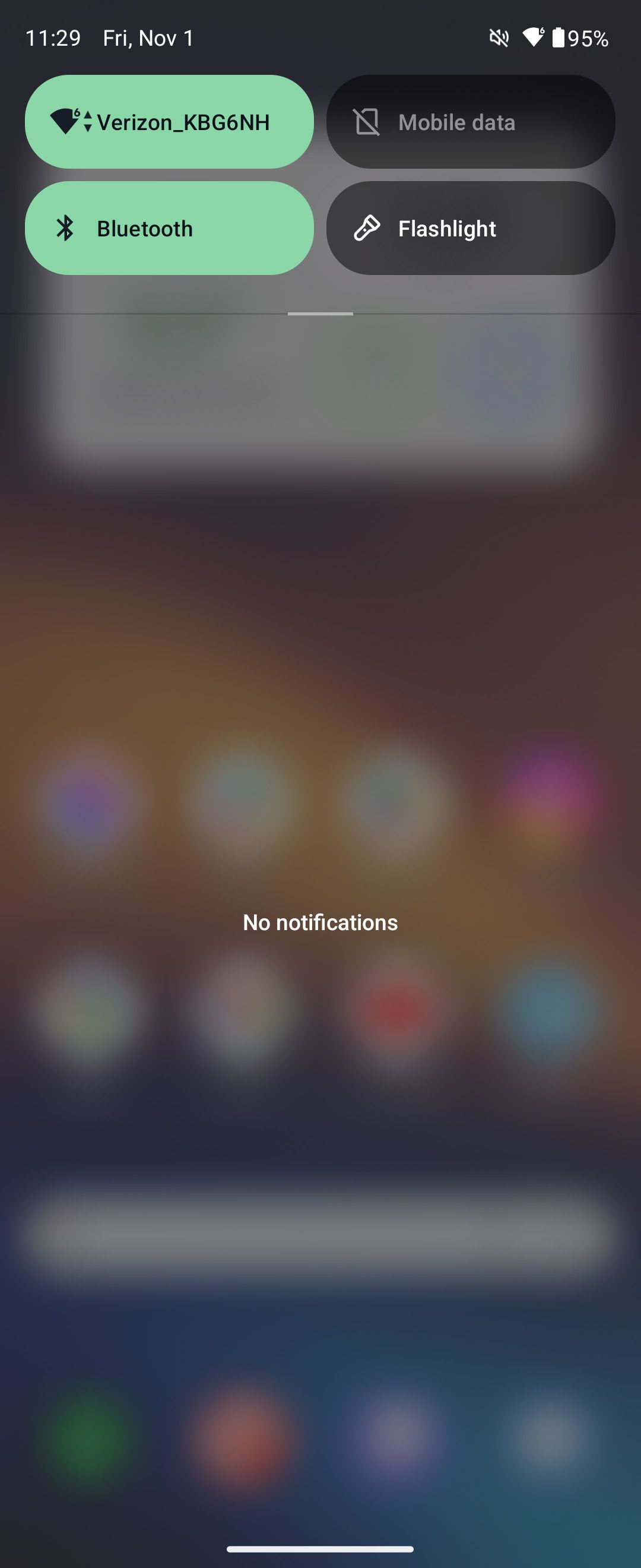 sombra de notificações vazia do moto razr 