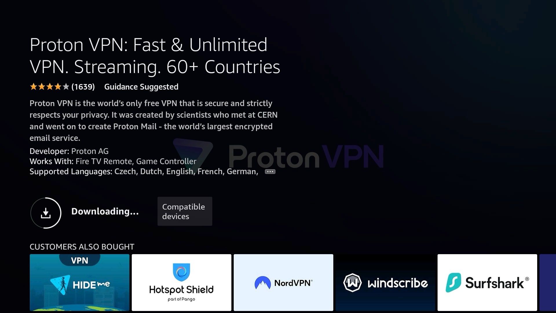 Baixando Proton VPN no FireStick