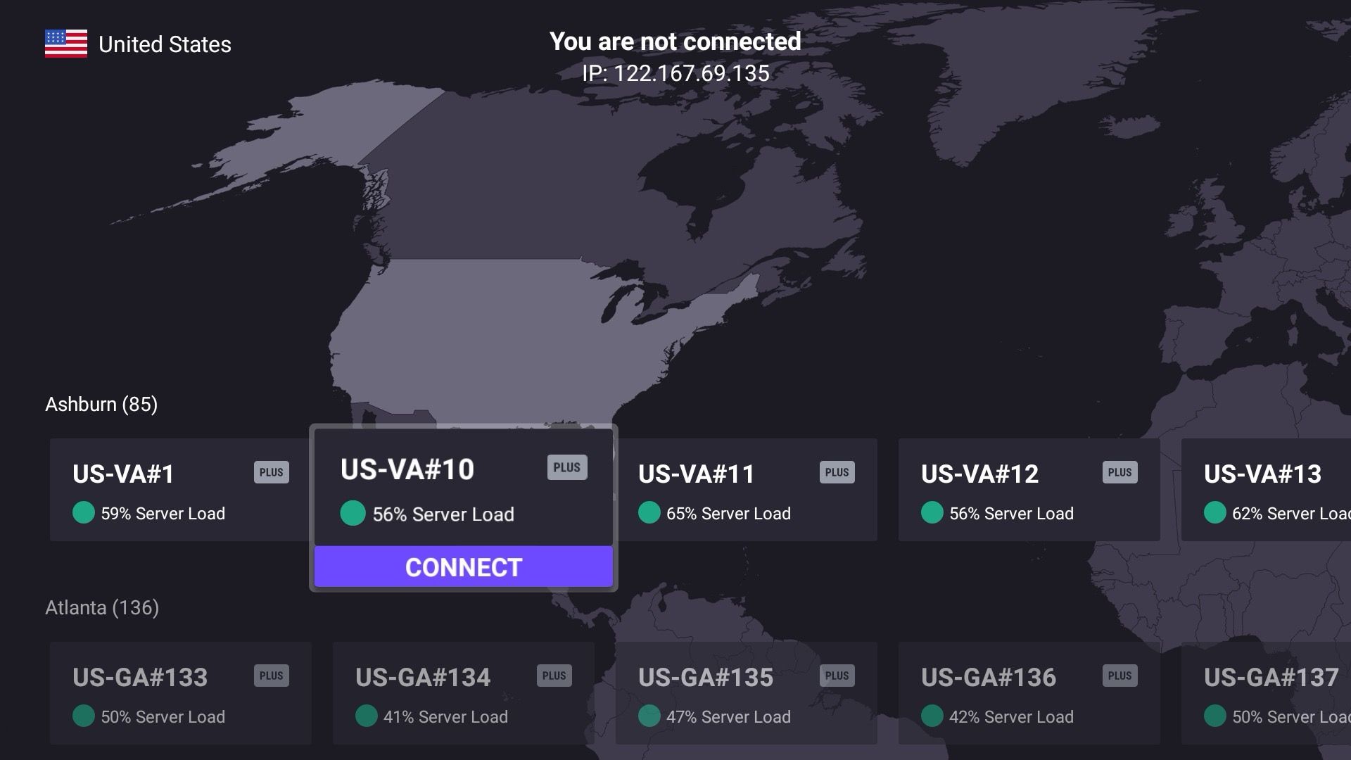 Servidores dos EUA em ProtonVPN