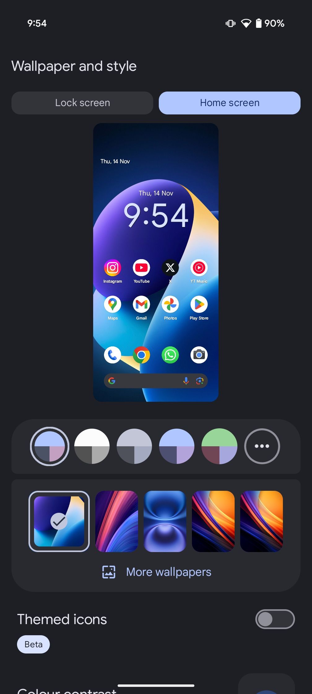 Personalização de papel de parede e estilo no Pixel 9 Pro Fold