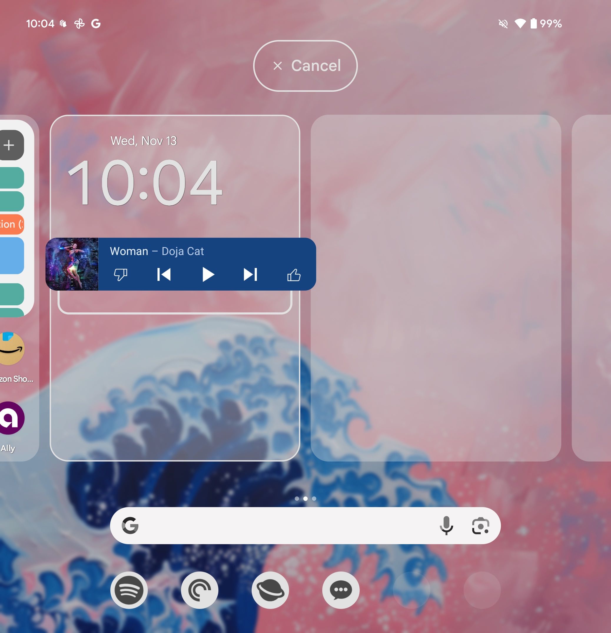 colocando widgets no Pixel 9 Pro Fold