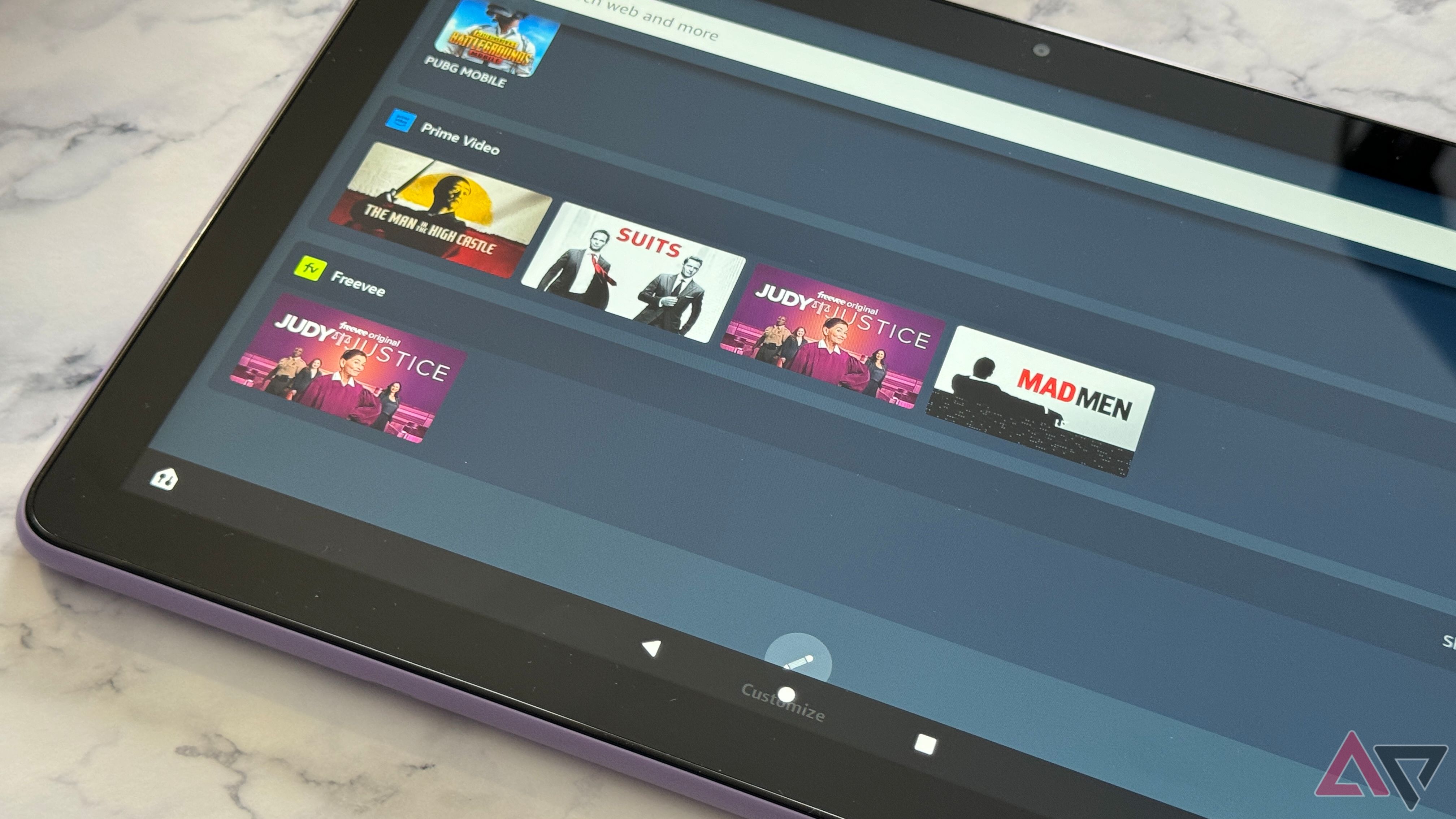 Aplicativos e programas são exibidos no Amazon Fire HD 10