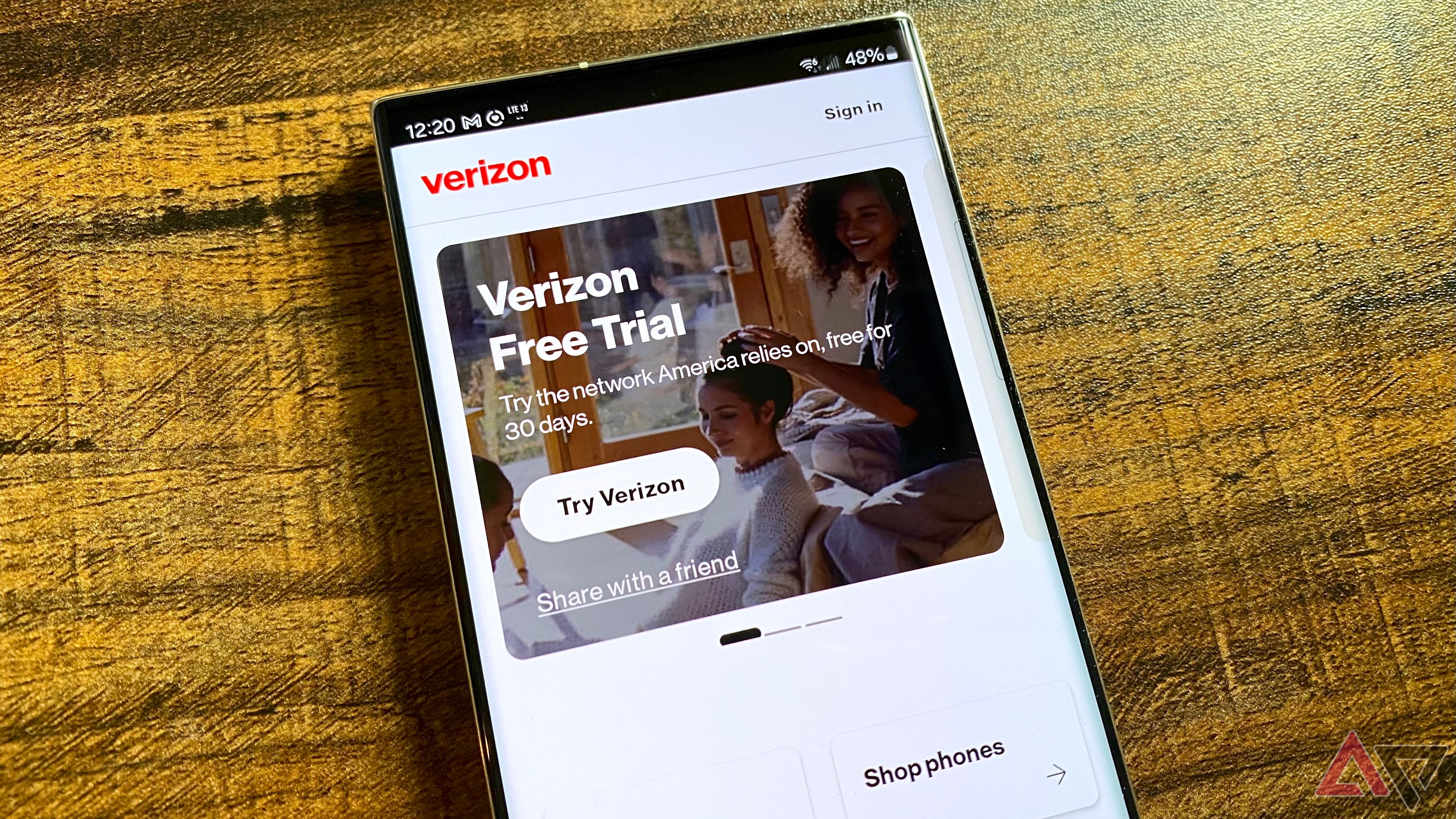 Meu aplicativo Verizon com avaliação gratuita da Verizon