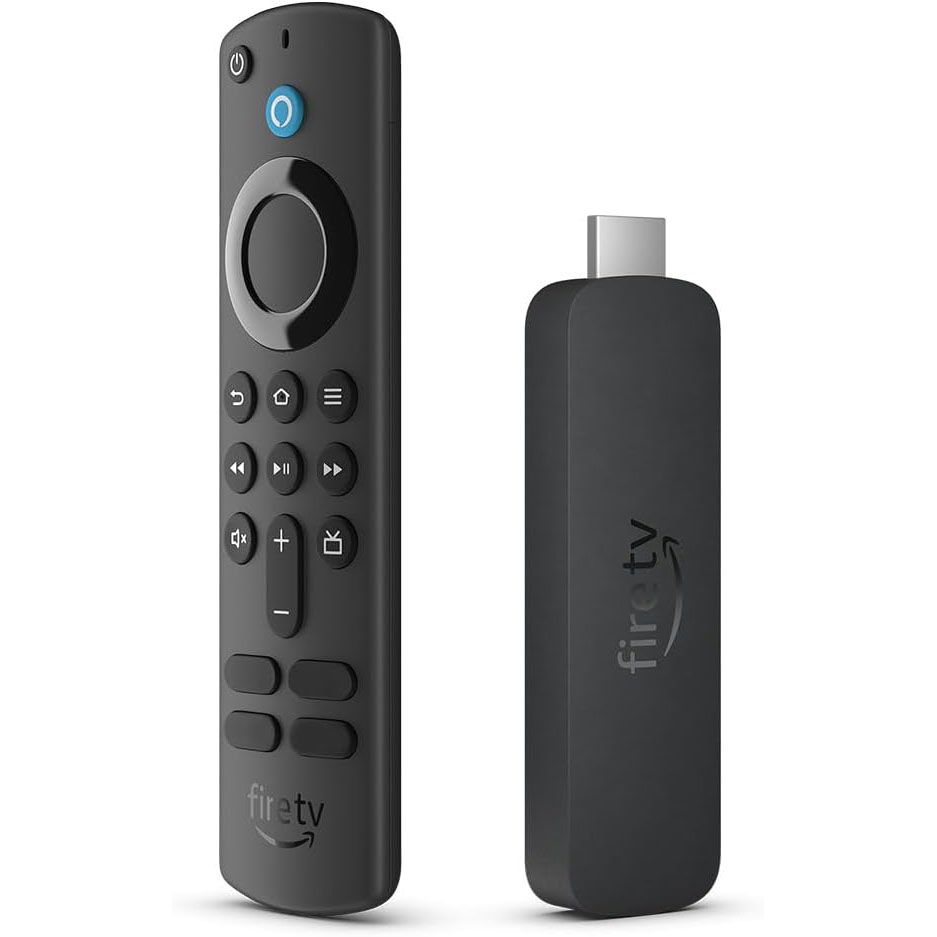 Amazon Fire TV Stick 4K (2ª geração, 2023) e controle remoto lado a lado