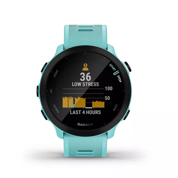 Garmin Forerunner 55 Aqua com display de nível de estresse